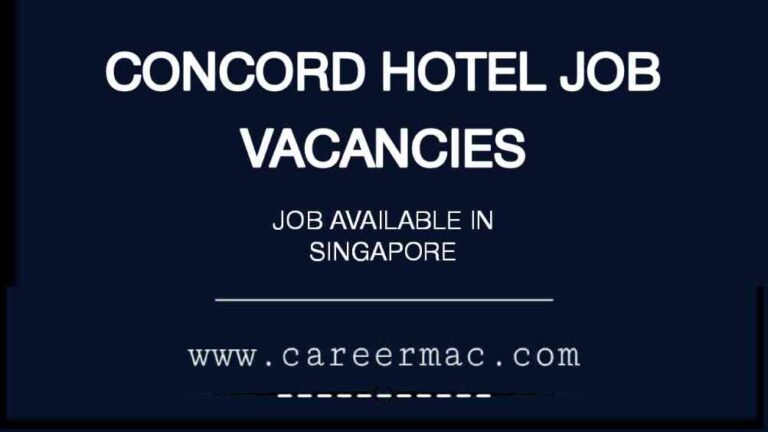 Concorde Hotel Singapore Job Vacancies