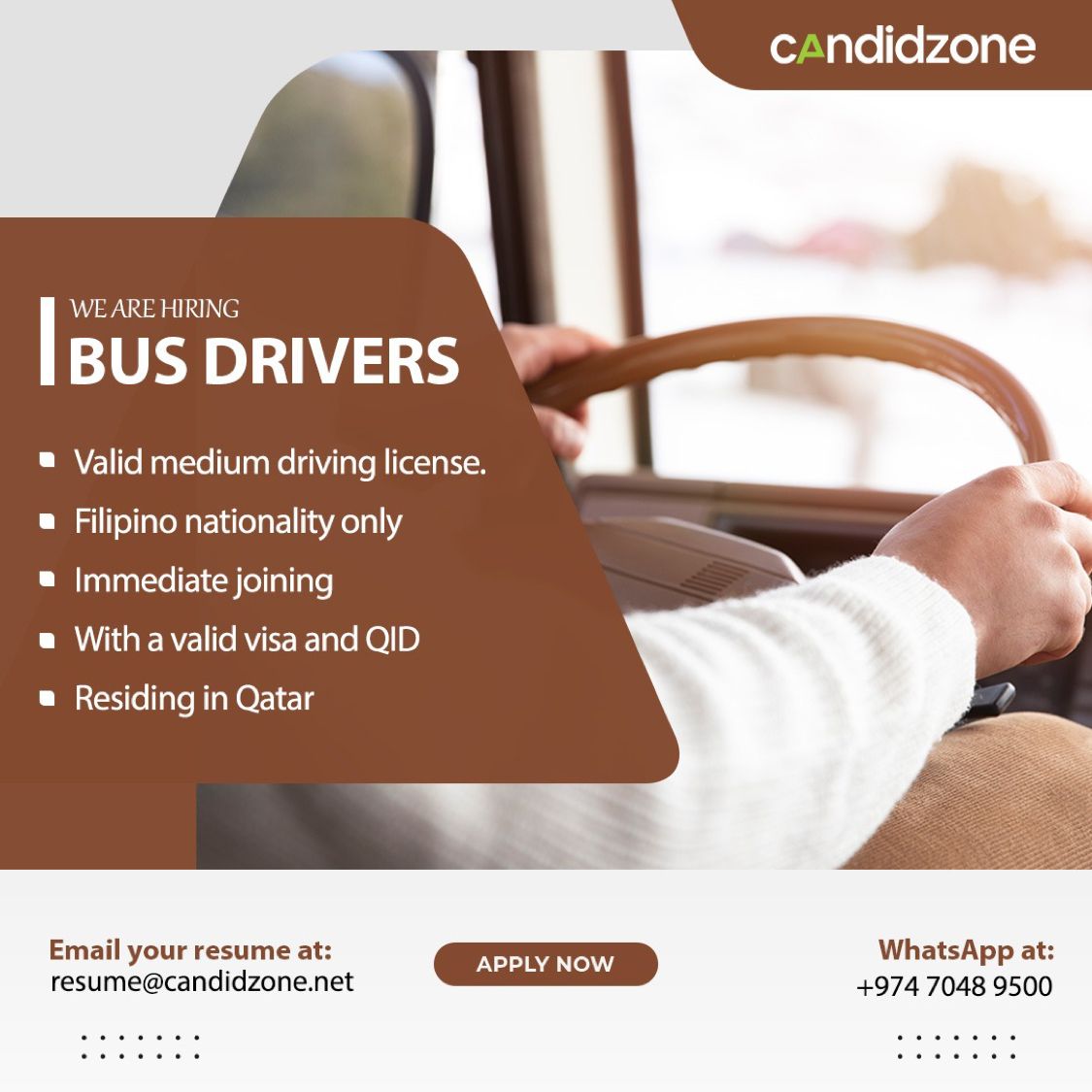 Candidzone Qatar Careers 2023 Driver Job In Qatar Urgent