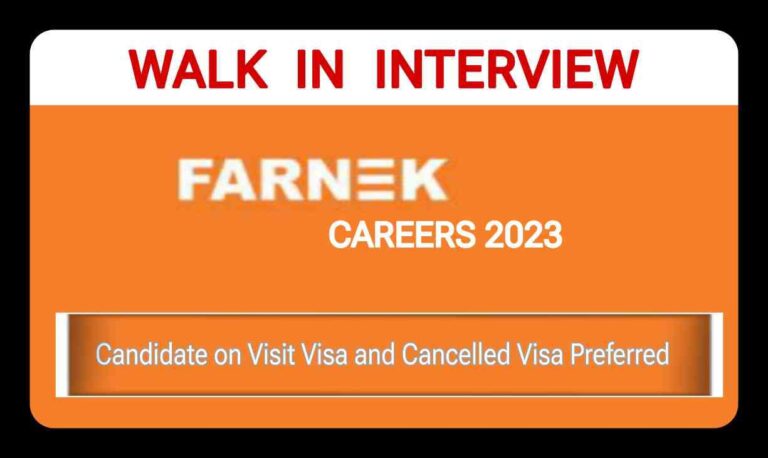 Farnek Services LLC Job Vacancies | Farnek Careers 2023 Walk in Interview - Urgent Recruitment