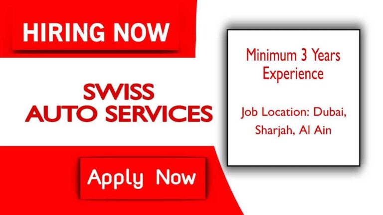 Unveiling Job Vacancies at Swiss Auto Service Dubai: An Insight into Automotive Careers in the Emirates