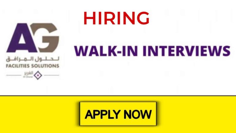 AG Facilities Solutions Careers | Walk-in Interview In Dubai Careers 2023 | Free Recruitment