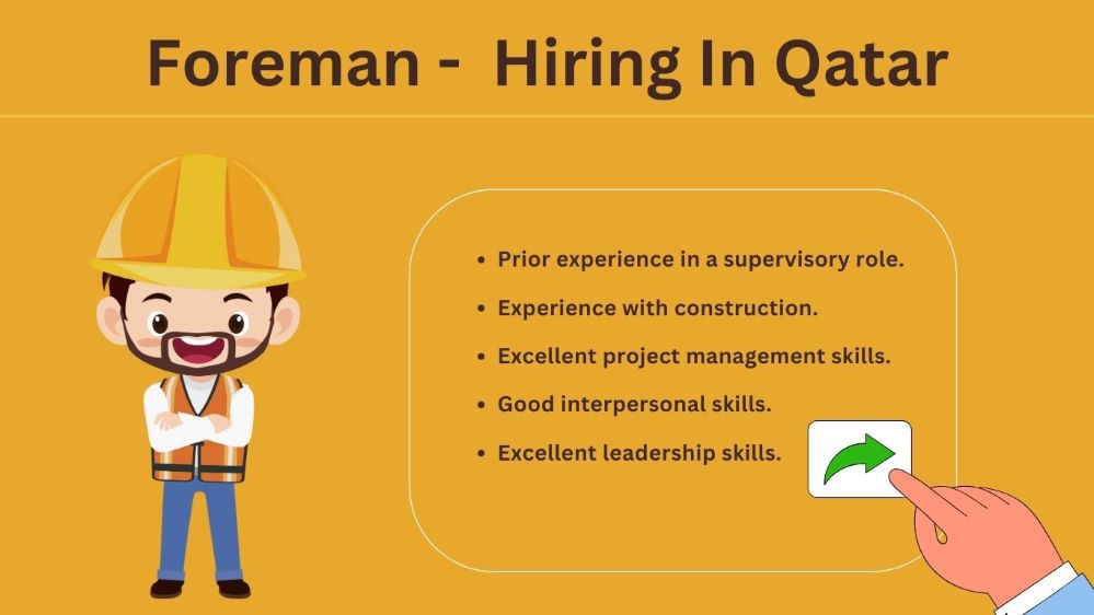 Foreman Job in Qatar: A Lucrative Opportunity
