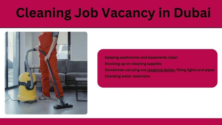 Cleaning Job Vacancy in Dubai