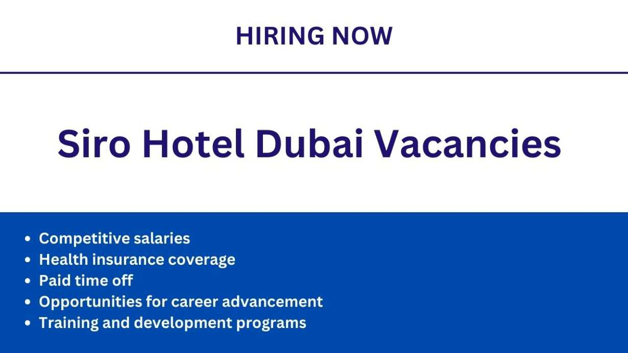 Siro Hotel Dubai Careers