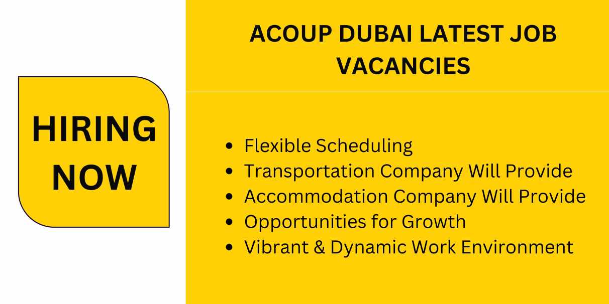 Acoup Dubai Latest Job Vacancies in Dubai | Urgent Jobs in Dubai