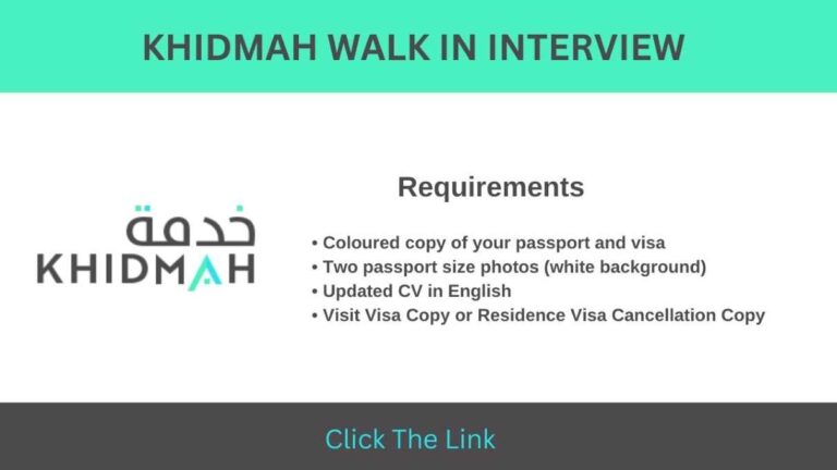Khidmah Walk in Interview