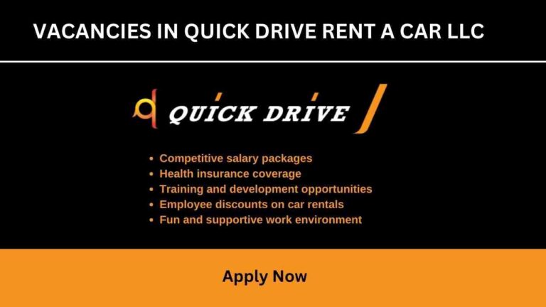 Rent a Car Job Vacancy in Dubai | Urgent Vacancies in Quick Drive Rent a Car LLC