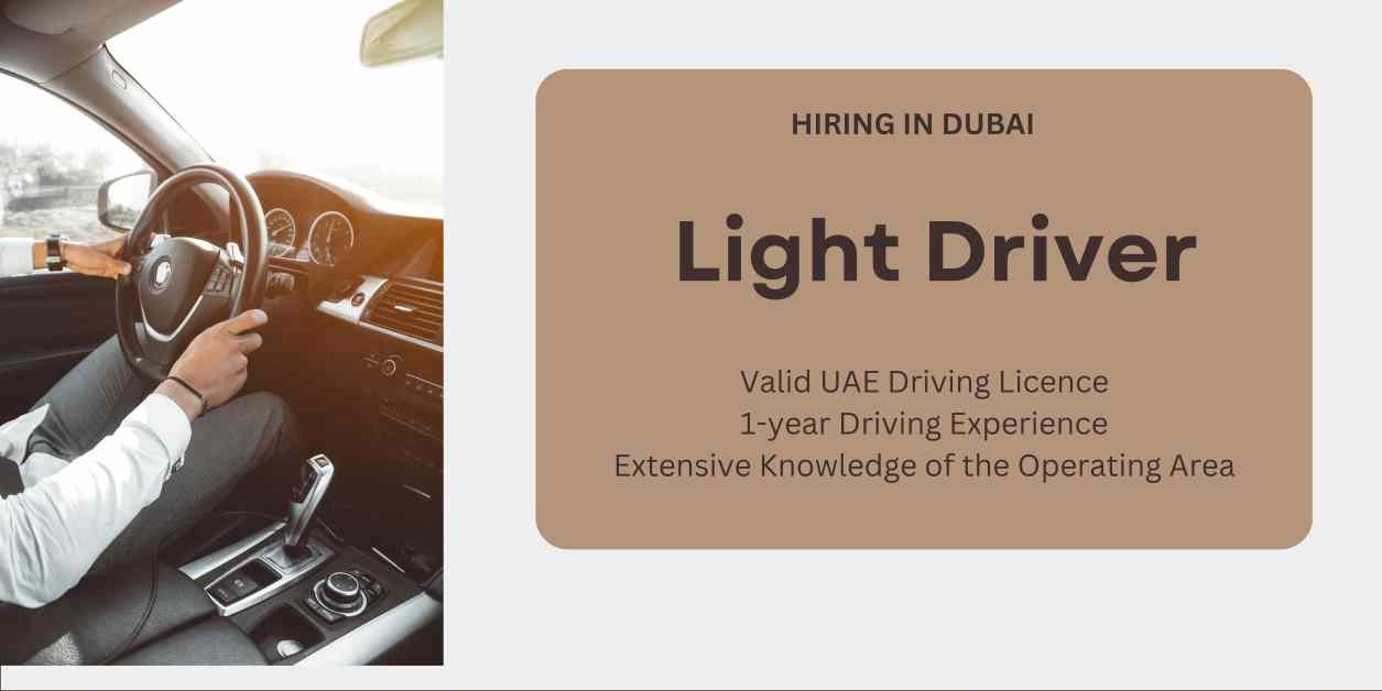 Driver Job Vacancy in Dubai