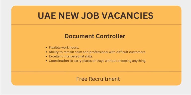 Document Controller Jobs in Dubai