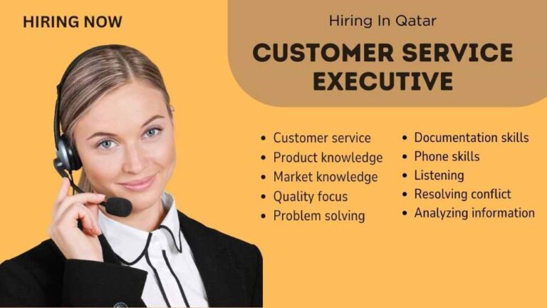 Customer Service Executive Job Vacancy in Qatar