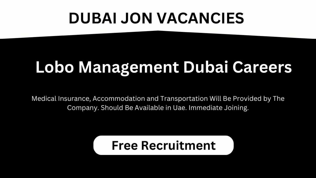 Lobo Management Dubai Vacancies