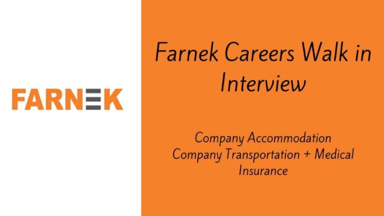 Farnek Careers Walk in Interview | Urgent Job Vacancies