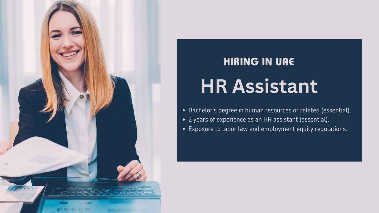 HR Assistant Jobs for Freshers | Dubai Urgent Vacancies