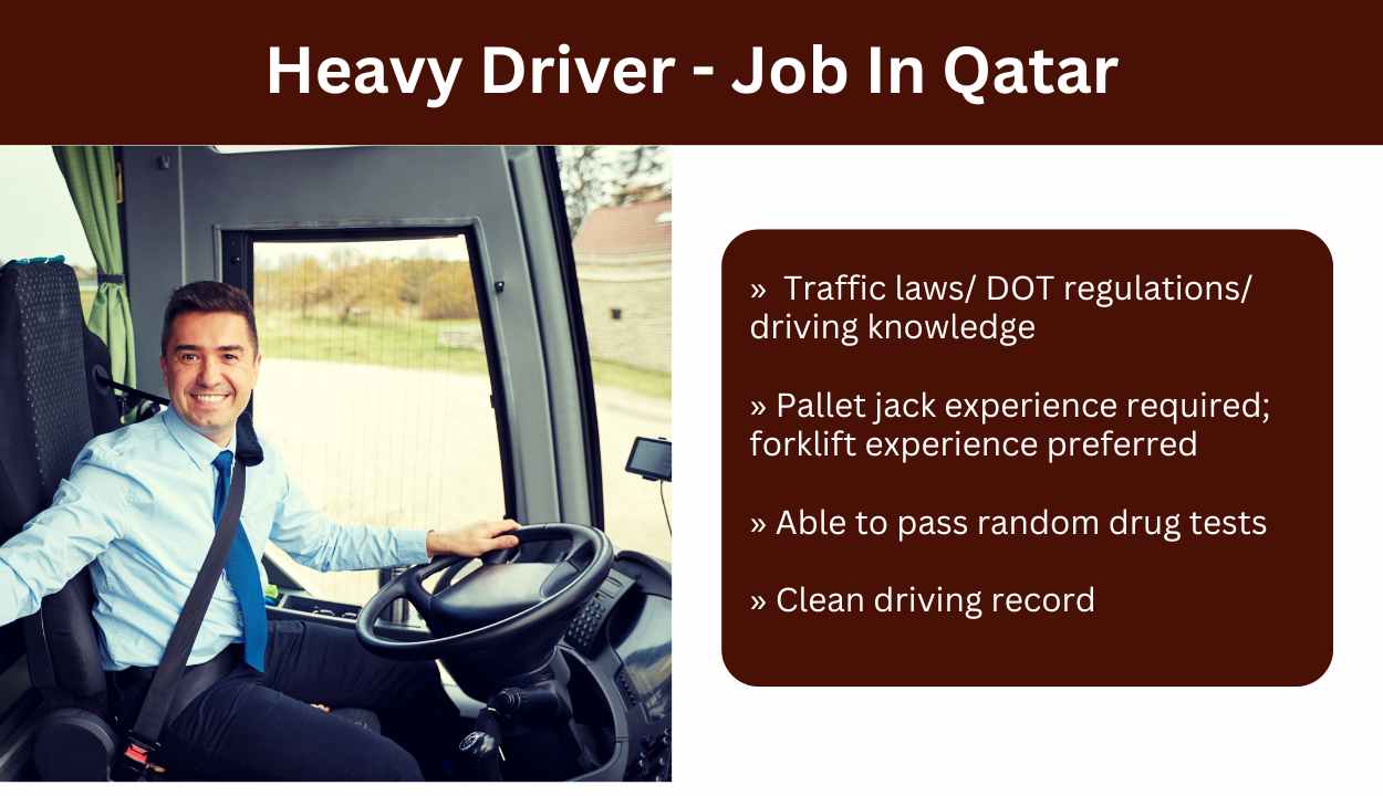 Heavy Driver Job in Qatar | Qatar Urgent Job Vacancies 2024