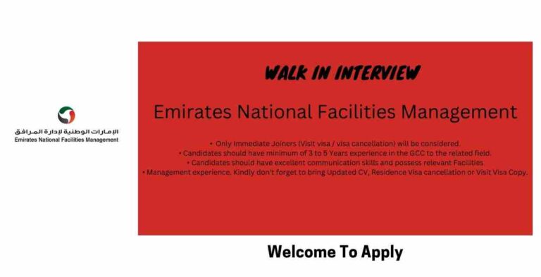 Emirates National Facilities Management Walk in Interview