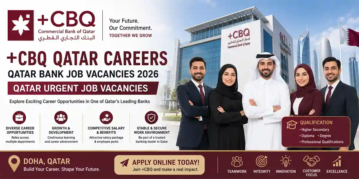 CBQ Qatar Careers | Qatar Bank Job Vacancies 2026 | Qatar Urgent Job Vacancies