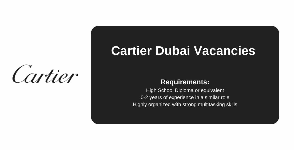 Cartier Retail Luxury Goods and Jewelry Company Jobs