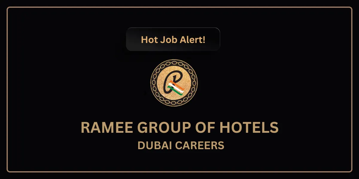 Ramee Group of Hotels Dubai Careers: Dubai Urgent Vacancies