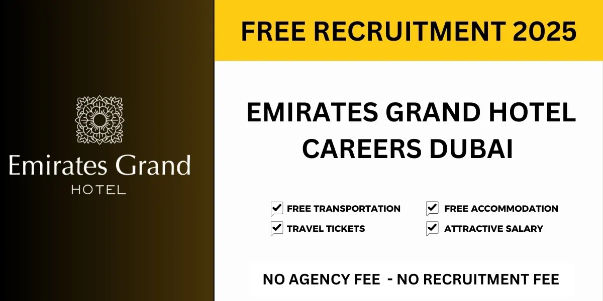 Emirates Grand Hotel Careers Dubai