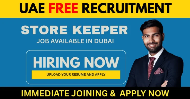 Store Keeper Job in Dubai - Dubai Urgent Vacancies