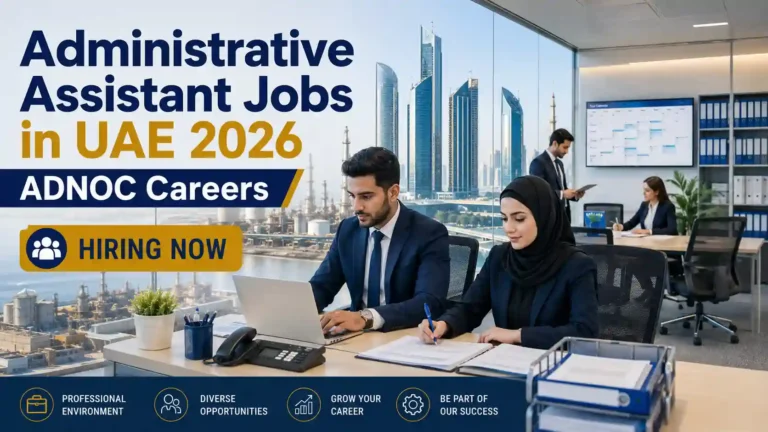 Administrative Assistant Jobs in UAE 2026 | ADNOC Careers – Apply Online