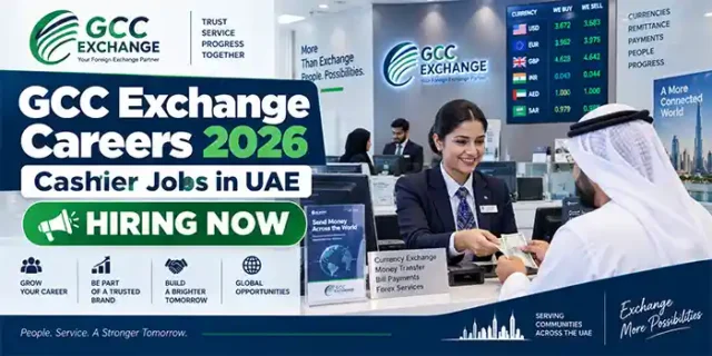 GCC Exchange Careers 2026 | Cashier Jobs in UAE – Apply Online