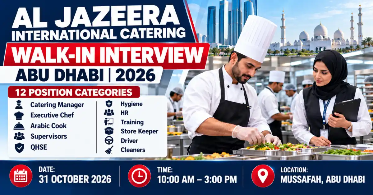 Al Jazeera Catering Walk-in Interview Abu Dhabi 2026