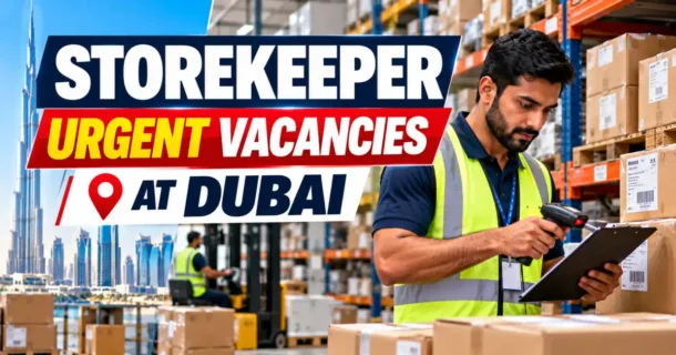 Warehouse Storekeeper Job in Dubai : Urgent Vacancies