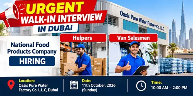 Urgent Walk-In Interview in Dubai