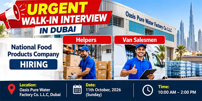 Urgent Walk-In Interview in Dubai