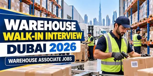 Warehouse Walk-in Interview Dubai 2026 | Warehouse Associate Jobs